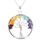 Chain with TREE + CHAKRA Stones - Crystal Therapy