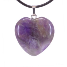 AMETHYST heart pendant 2,5cm - CrystalTherapy
