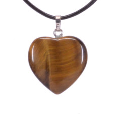 Heart pendant TIGER EYE 2,5cm - CrystalTherapy