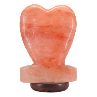 Vertical HEART lamp of pink salt