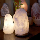 WHITE Elettric Lamp Natural Himalayan salt 6-10kg
