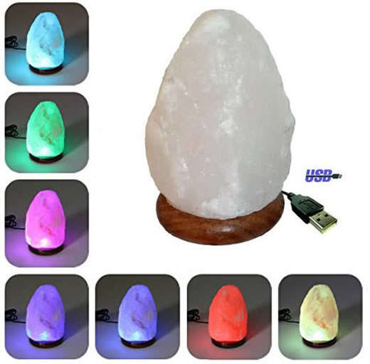 Lampada USB a sfera di sale di cristallo dell'Himalaya HIMALAYA