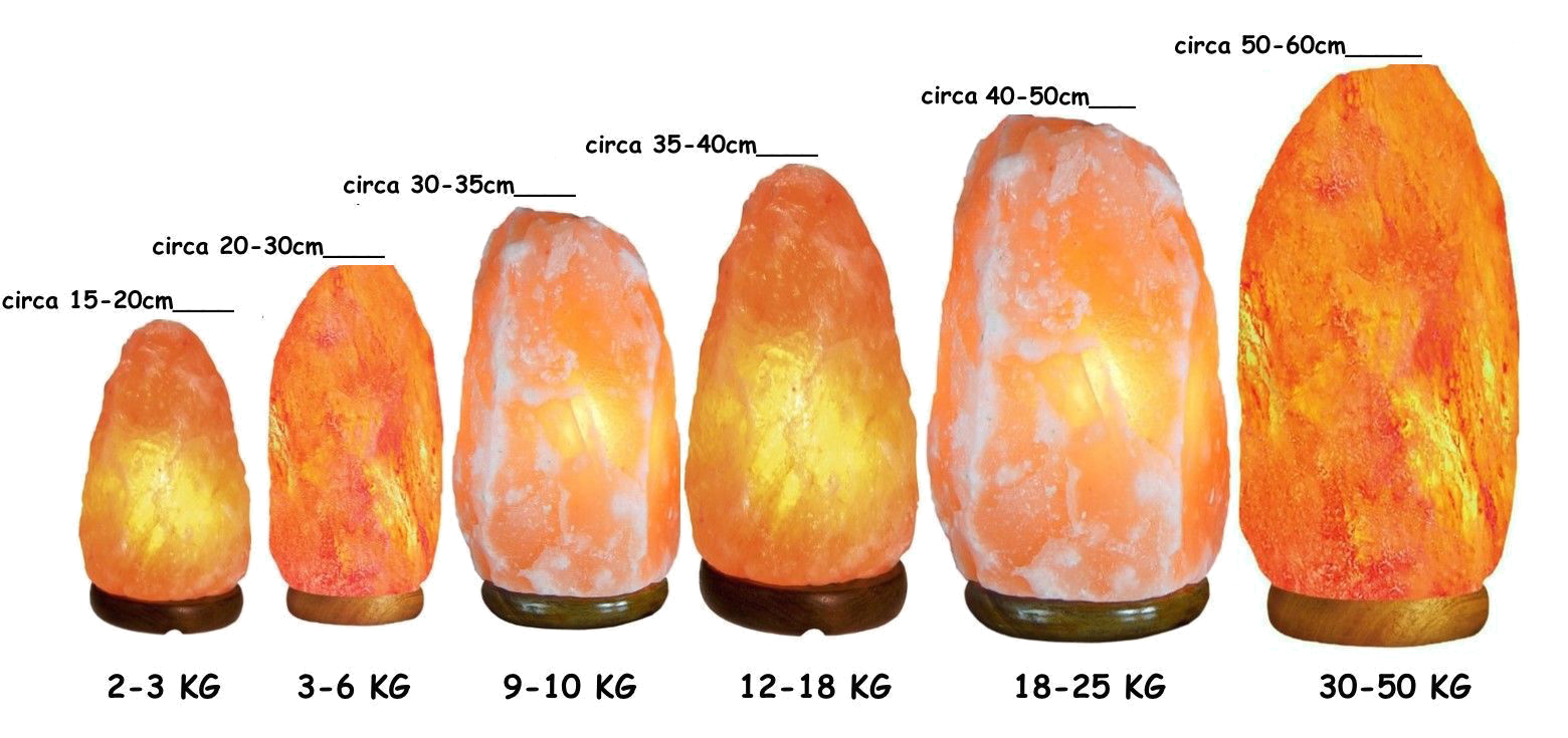 lampade sale himalaya grezze naturali dimensioni altezza